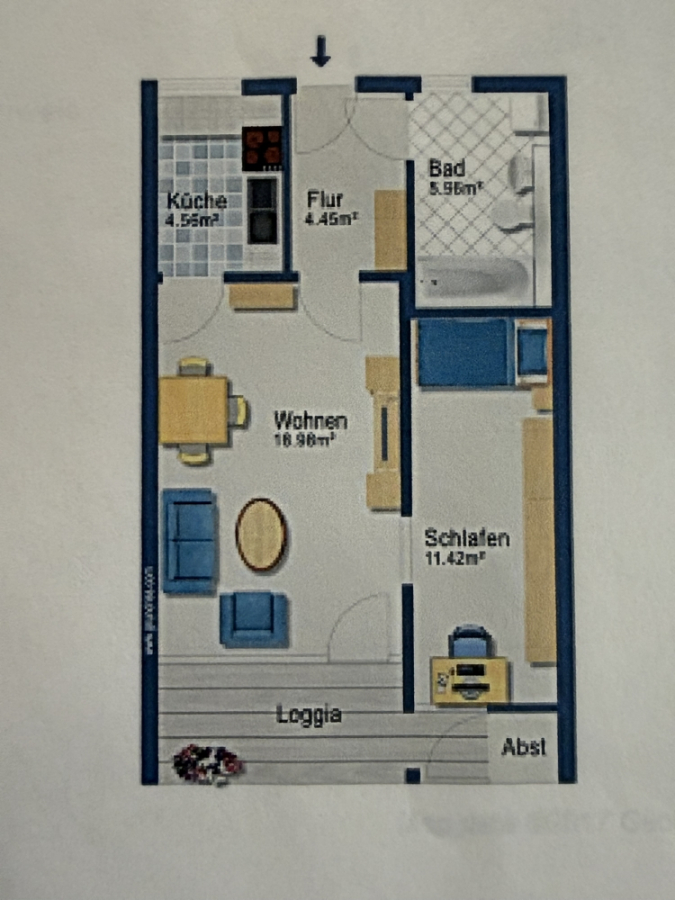 Bild - KNIPFER`S IMMOBILIENSCHÄTZE – Sonnige 2 ZKB mit Balkon in Aindling zur Miete