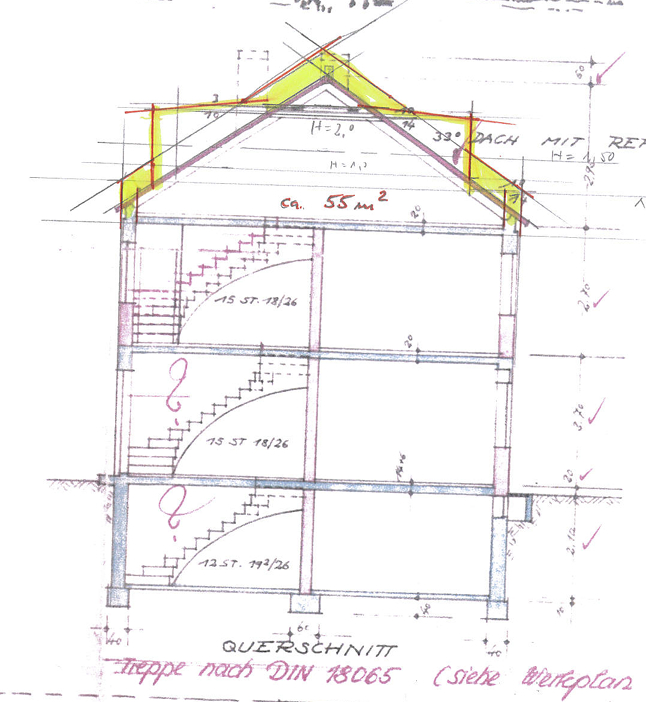 Schnitt - Rohdiamant in Bestlage – Doppelhaushälfte mit Ausbaureserve in Augsburg Hochzoll-Süd