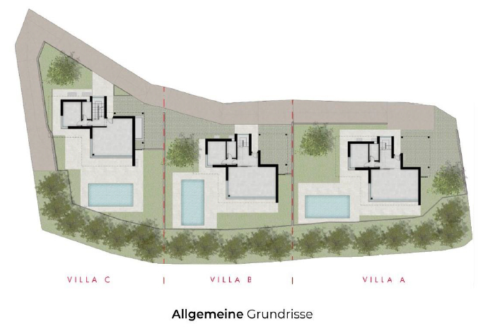Lageplan - Neubau – Moderne Villa mit Pool und Seeblick nähe Bardolino zum Kauf