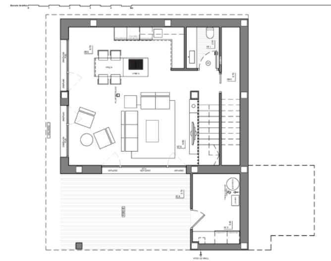 Grundriss EG - ECO-RESIDENZ VILLA „AIREN“ mit Pool und 1 Auto oder 2 E-Bikes bei Benissa zum Kauf