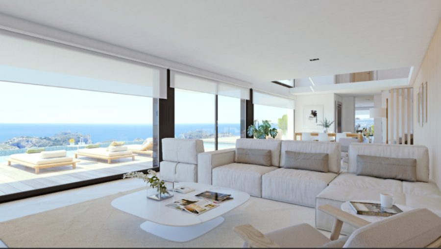 Wohnzimmer - COSTA BLANCA Moderne Luxusvilla in Benitachell Alicante zum Kauf