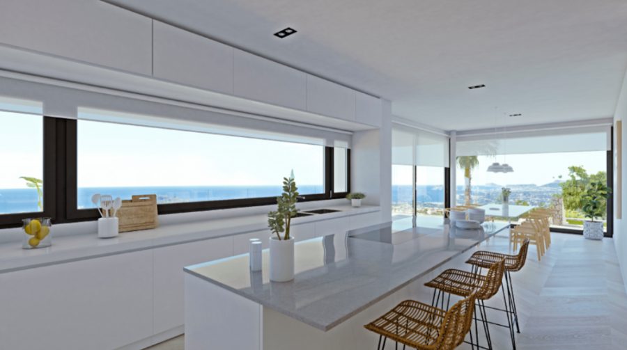 Wohnzimmer - COSTA BLANCA Moderne Luxusvilla in Benitachell Alicante zum Kauf
