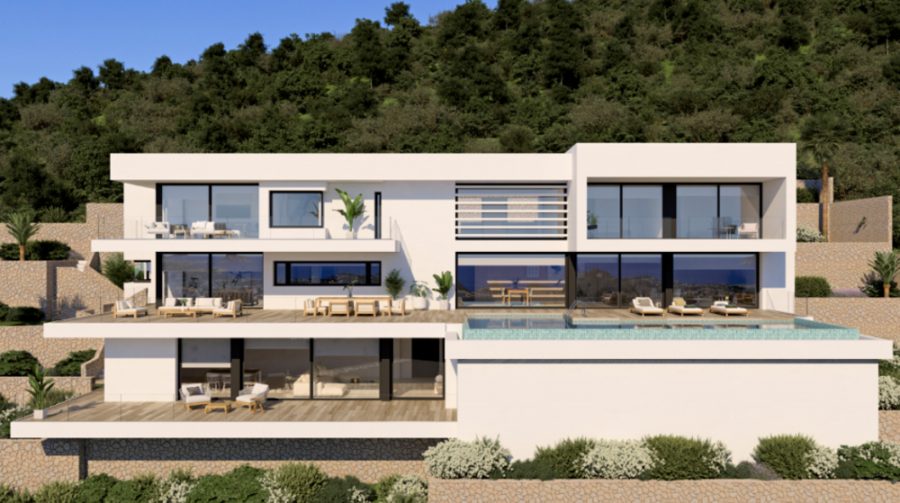 Hausansicht - COSTA BLANCA Moderne Luxusvilla in Benitachell Alicante zum Kauf