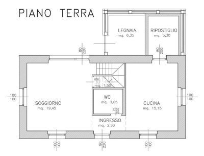 Grundriss EG - KNIPFER IMMOBILIEN – Rustikales Chalet im Trentino zum Kauf