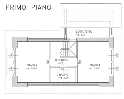 Grundriss OG - KNIPFER IMMOBILIEN – Rustikales Chalet im Trentino zum Kauf