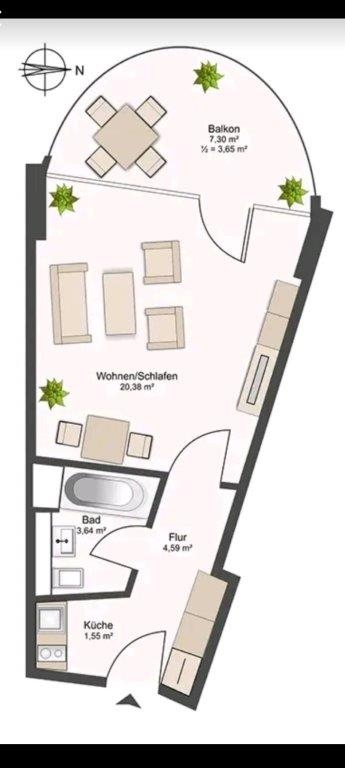 Bild - KNIPFER`S IMMOBILIENSCHÄTZE – Renovierungsbedürftiges Apartment im Hotelturm zum Kauf